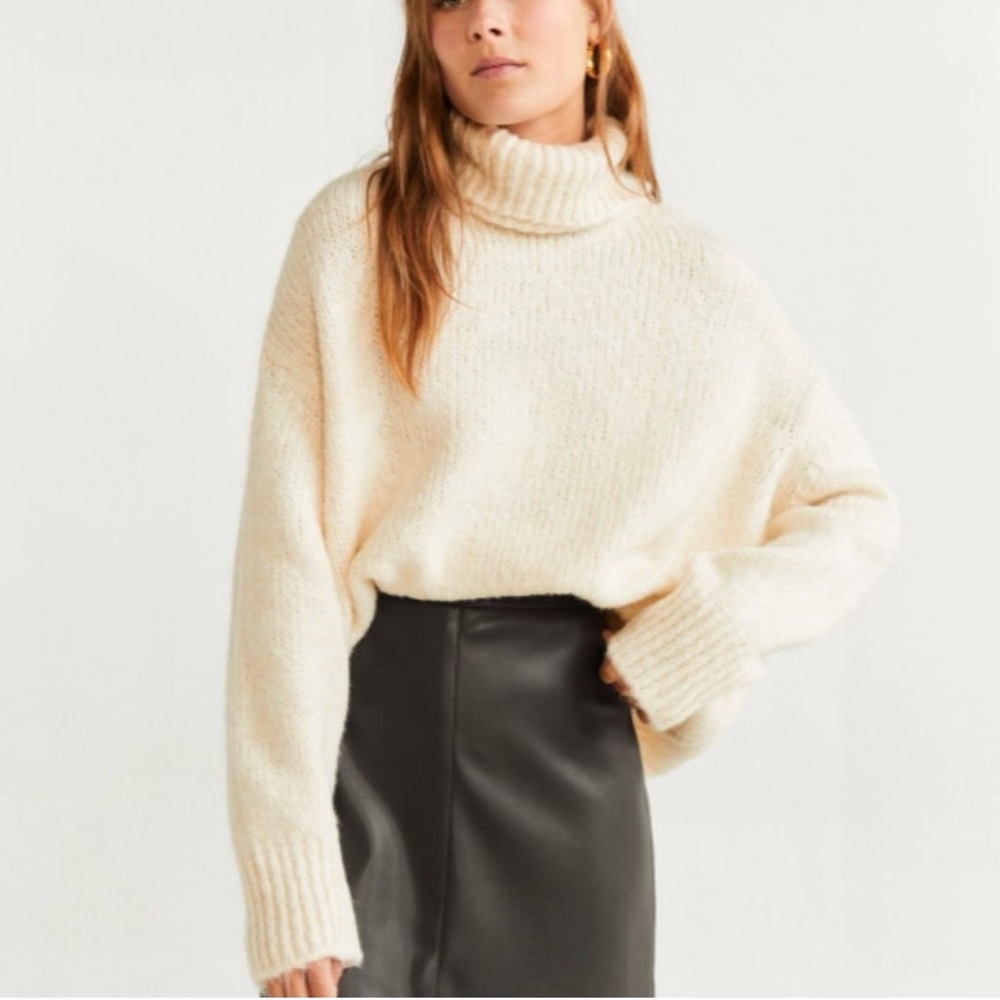 Mango faux leather skirt size M